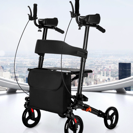 AgeRange Elmstead Folding Walker with Padded Seat & Cup Holder