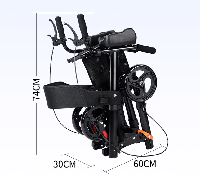 AgeRange Elmstead Folding Walker with Padded Seat & Cup Holder