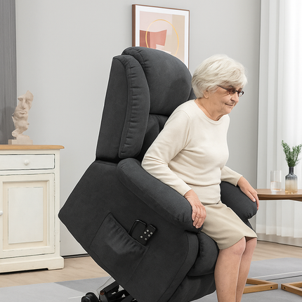 The Ashdown Riser Recliner – Dark Grey