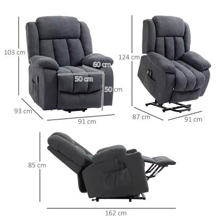The Ashdown Riser Recliner – Dark Grey