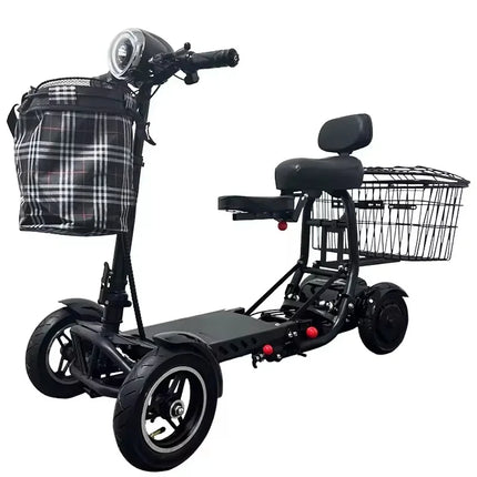 RoveraMax™ 4-Wheel Folding Mobility Scooter – 500W Dual Drive (2025)