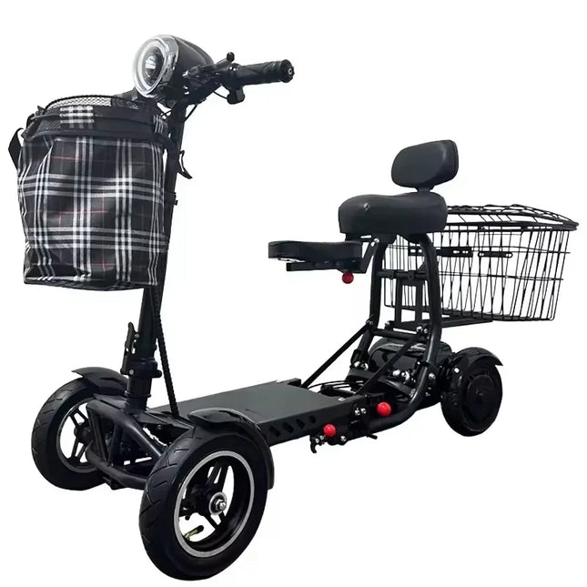 RoveraMax™ 4-Wheel Folding Mobility Scooter – 500W Dual Drive (2025)